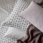 Rae Organic Cotton Leaf Bedding and Pillowcase By Murmur in Heather Grey