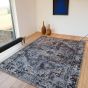 Louis De Poortere Antiquarian Antique Heriz Rugs 8707 in Divan Blue