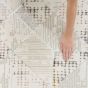 Glitz GLZ04 Geometric Framed Rugs by Nourison in Ivory Multi