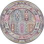 Vintage Kashan Traditional Circle Rugs VKA06 by Nourison in Grey Multi