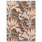 Artichoke Floral Rugs 127103 in Amber Charcoal By William Morris