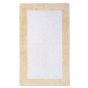 Luxury Origine Border Bath Mat by Designer Abyss & Habidecor in Ecru Beige