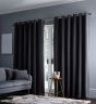 Lucca Geometric Velvet Curtains By Clarke And Clarke in Charcoal Grey