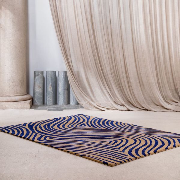 Decor Groove Rugs 097708 by Brink and Campman in Electric Blue