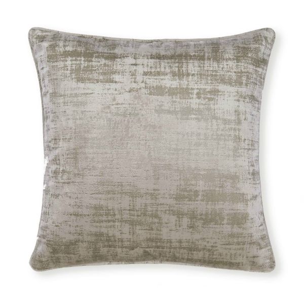 Naples Embossed Velvet Cushion By Clarke And Clarke in Stone Grey