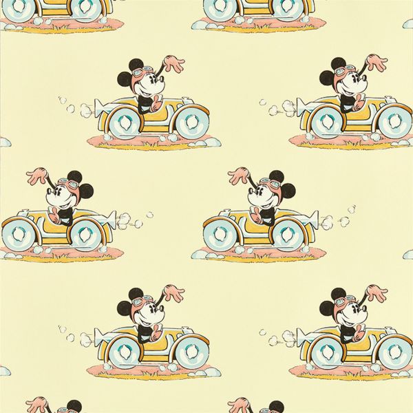 Minnie on the Move Wallpaper 217269 by Disney Home x Sanderson in Sherbet