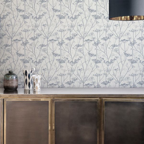 Wild Chervil Wallpaper 120383 by Clarissa Hulse in Dove Silver