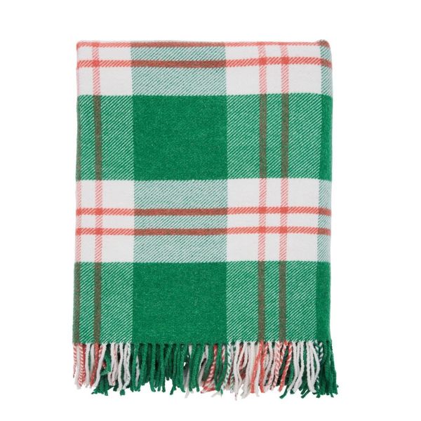 Lakeside Slumber Check Woven Throw by Joules in Multi