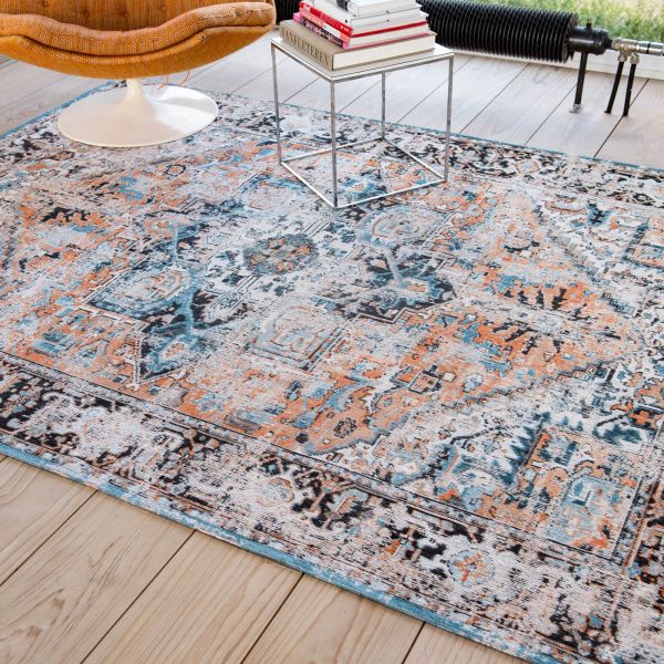 Louis De Poortere Antiquarian Antique Heriz Rugs 8705 in Seray Orange