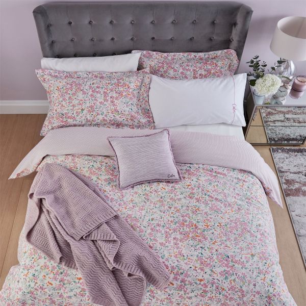 Calm Daisy Floral Bedding by Katie Piper in Pink Lilac