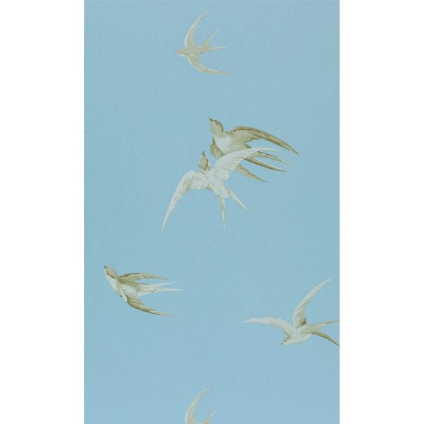 Swallows Wallpaper 103 by Sanderson in Wedgewood Blue