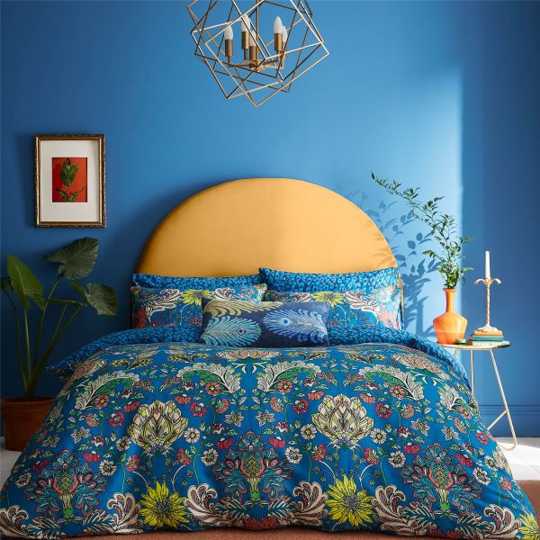 Gardenia Bedding Set with Pillowcase by Matthew Williamson in Blue