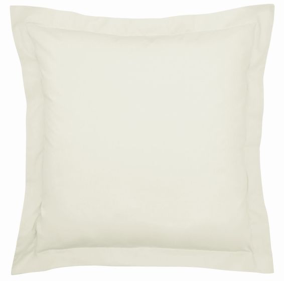 Plain Square Oxford Pillowcase By Bedeck of Belfast in Chalk White