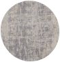 Rustic Textures RUS01 Abstract Circle Rugs in Ivory Silver Grey