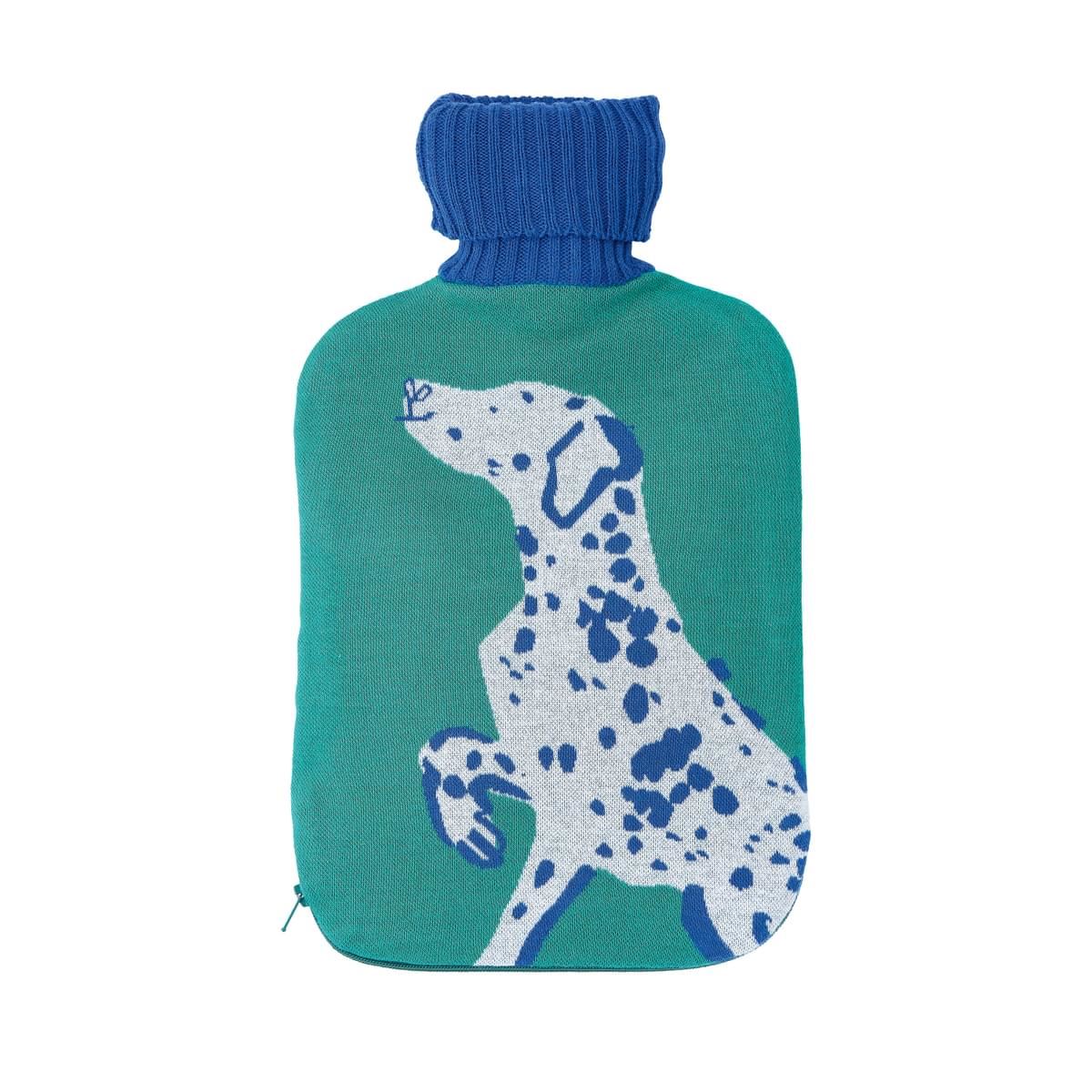 Dalmatian Hot Water Bottle by Joules in Green