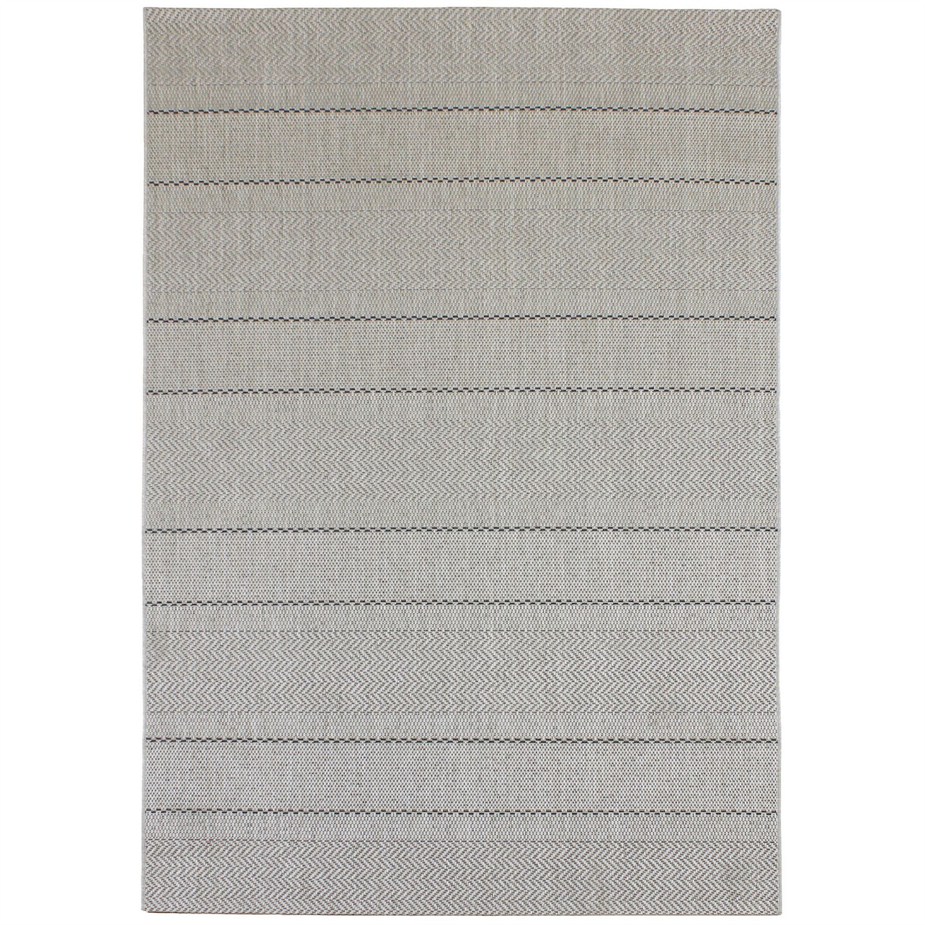 Patio Stripe PAT03 Chevron Outdoor Rugs in Beige