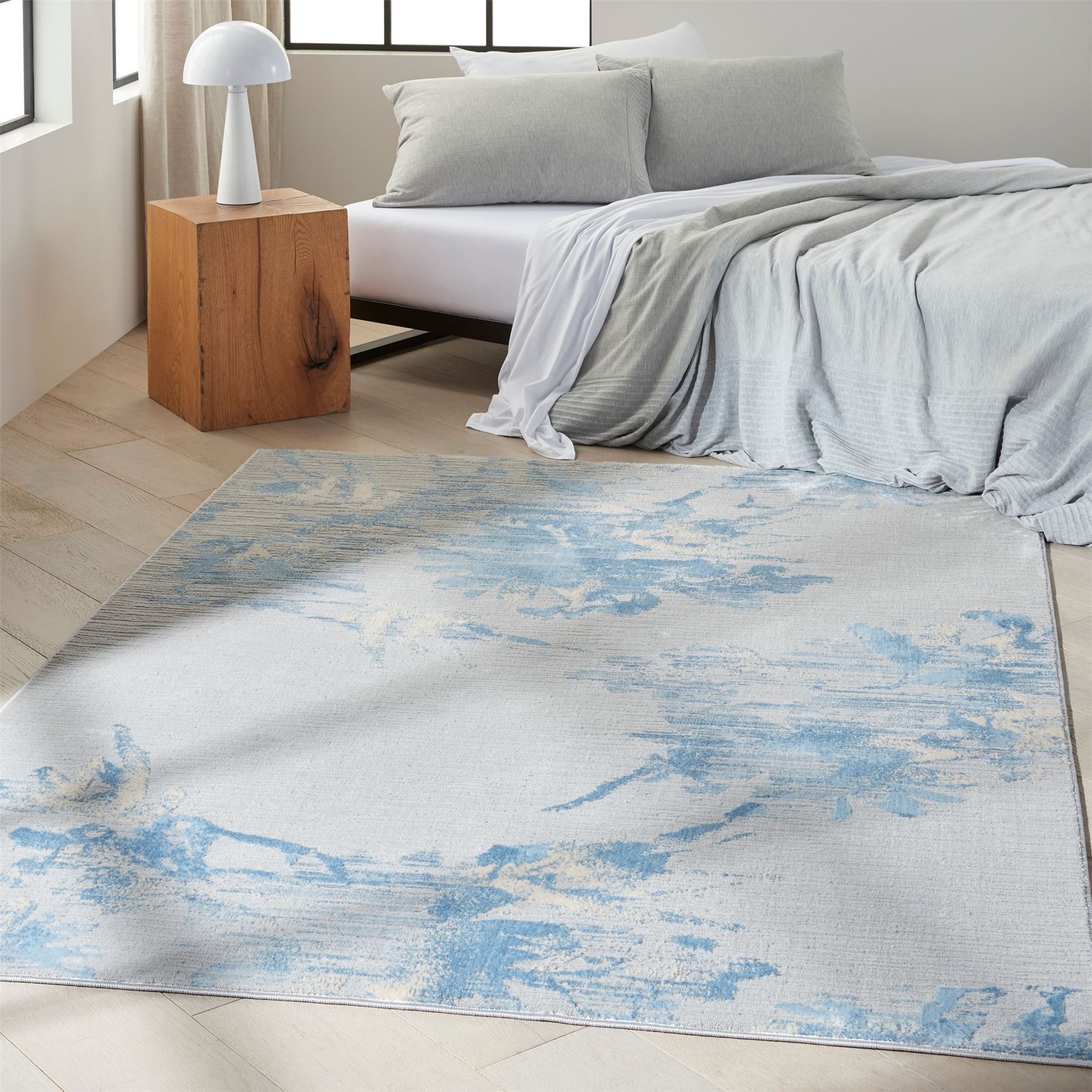 CK005 Enchanting ECH01 Rug by Calvin Klein in Grey Sky Blue